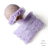Baby Net Frilled Pillow with Net Bonnet Set of 2 SR086 | NB | Lavender